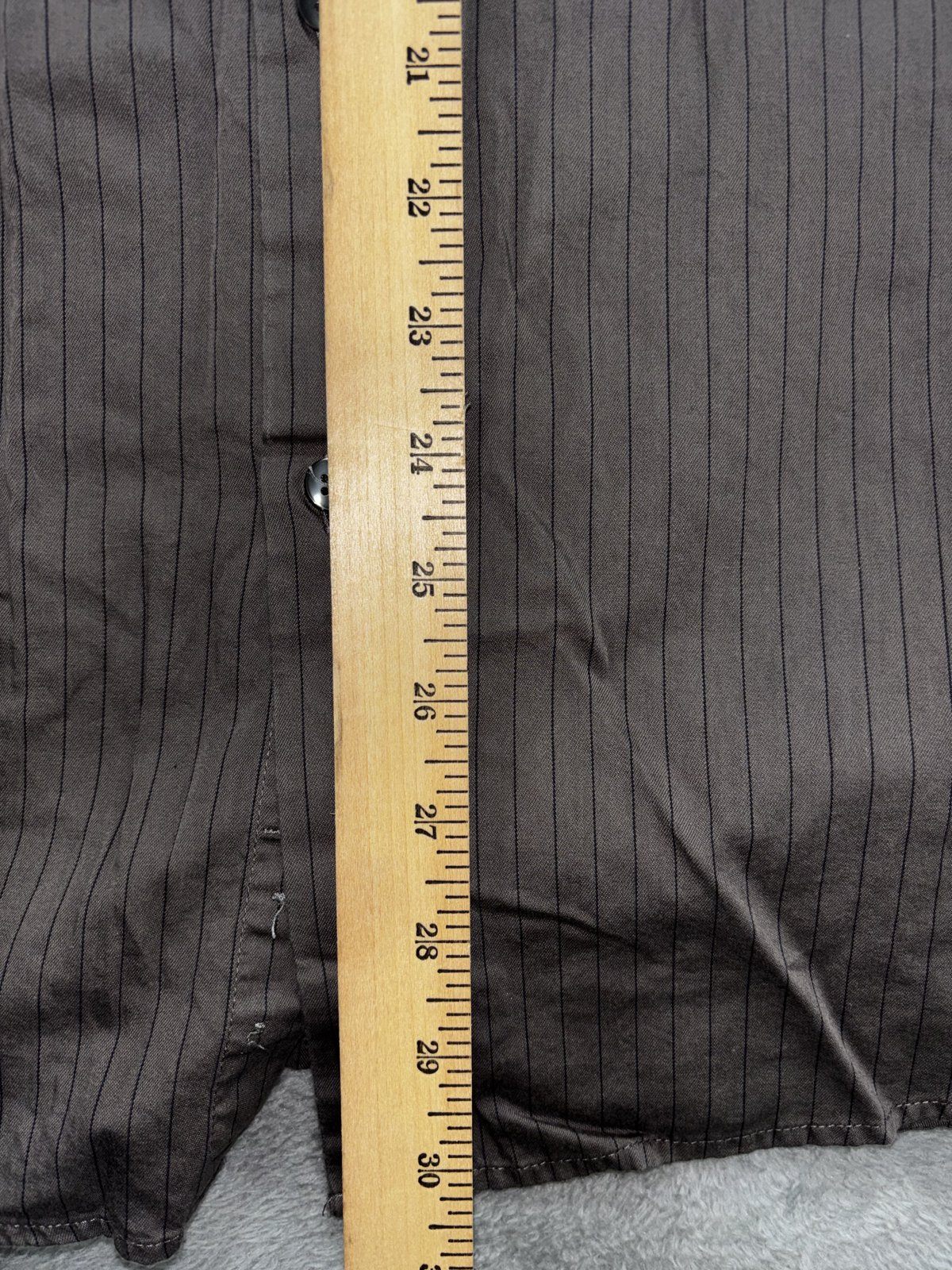 Cezani Men's Brown Pinstripe Shirt 15-15 1/2 32/33, photo 8 of 8