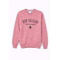 New Orleans French Quarter Travel Sweatshirt Pink Southern Tourist Pullover S