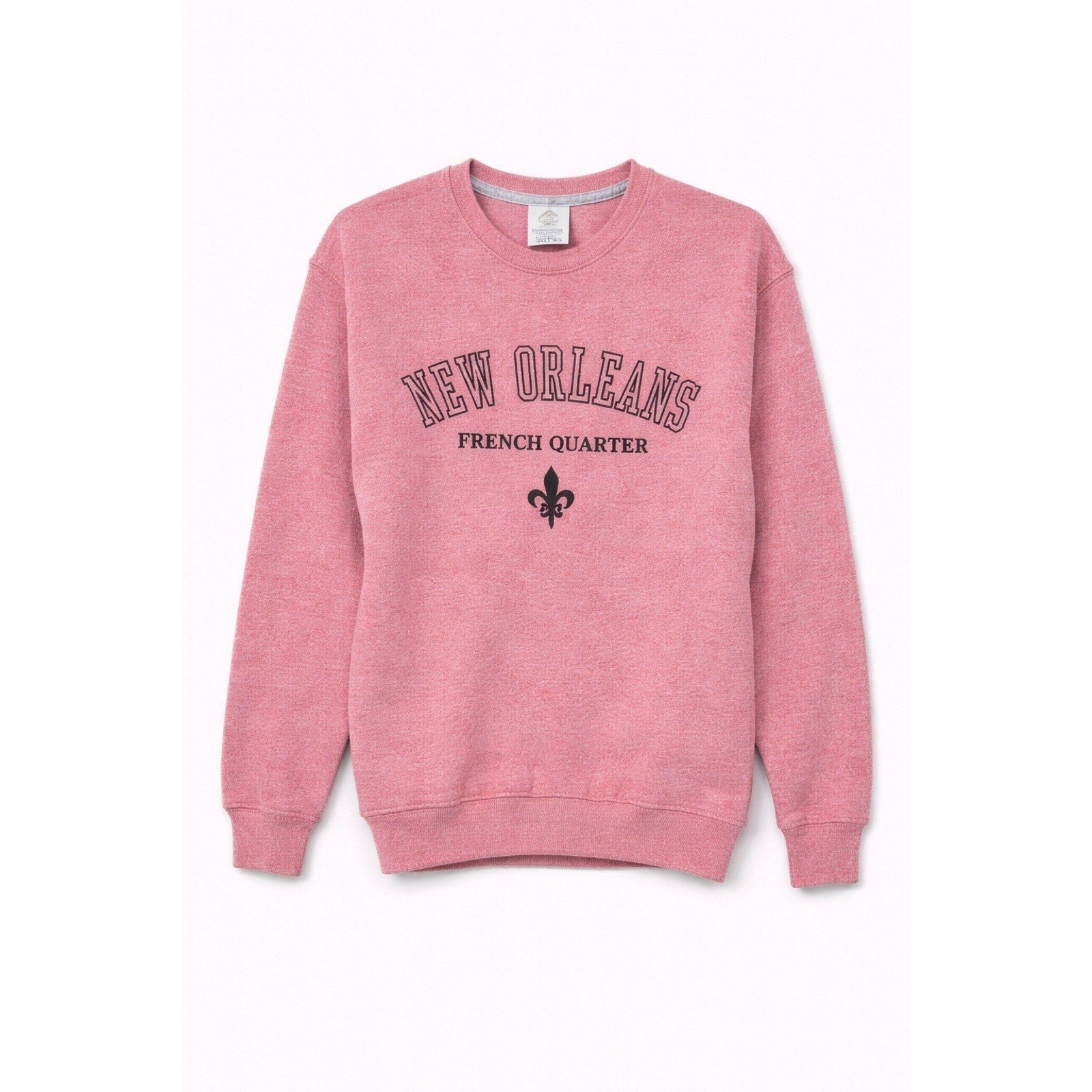 New Orleans French Quarter Travel Sweatshirt Pink Southern Tourist Pullover S