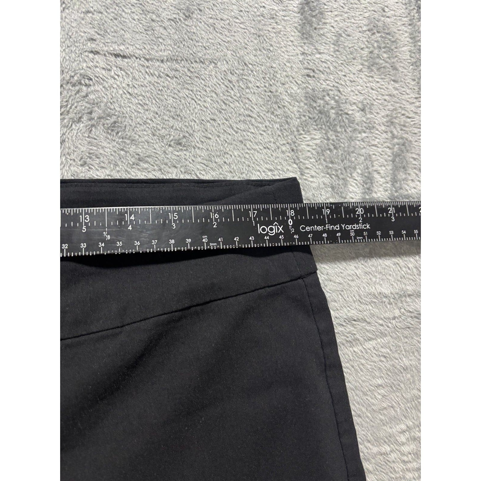 Alfani 16W Black Womens Tummy Control Pull On Crop Pants Stretch Career Casual