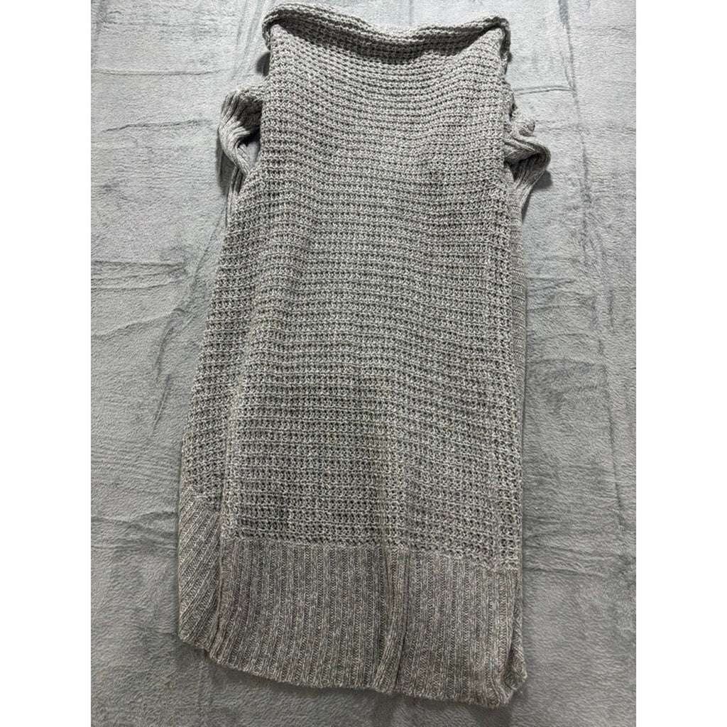 Quinn Open Front Cardigan Womens Medium Gray Chunky Knit Long Sleeve Cozy