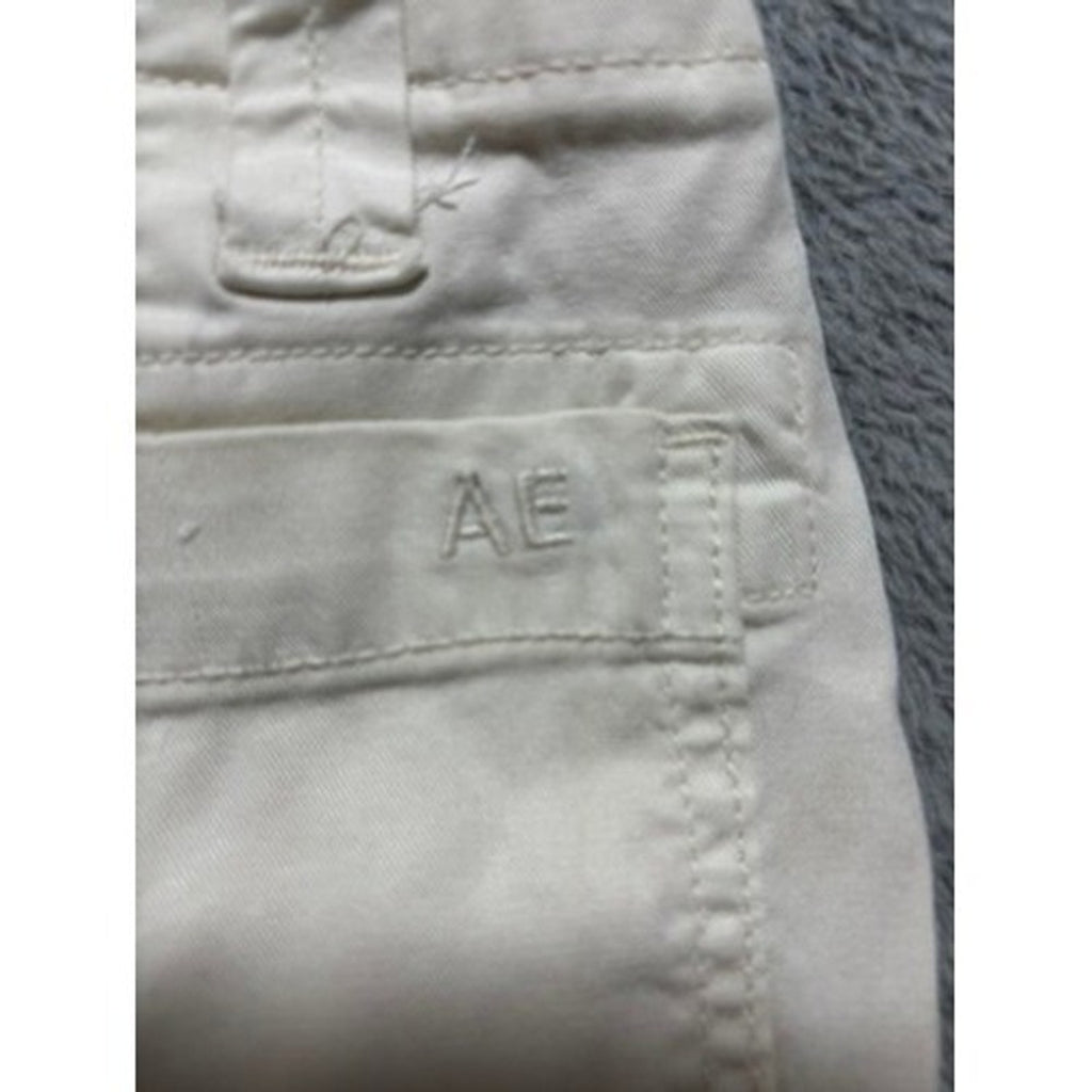 American Eagle 00 Womens Cream Cargo Pants Casual Utility Vintage Stretch Y2K