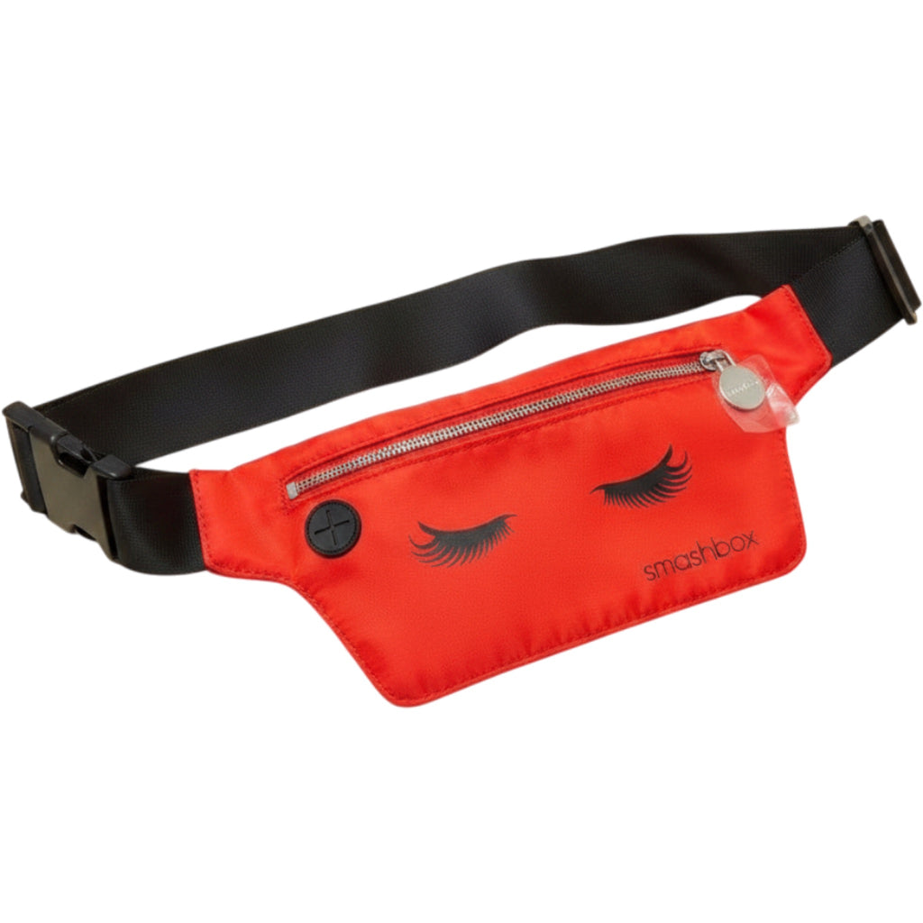 Smashbox Red Belt Bag Makeup Travel Pouch Adjustable Strap