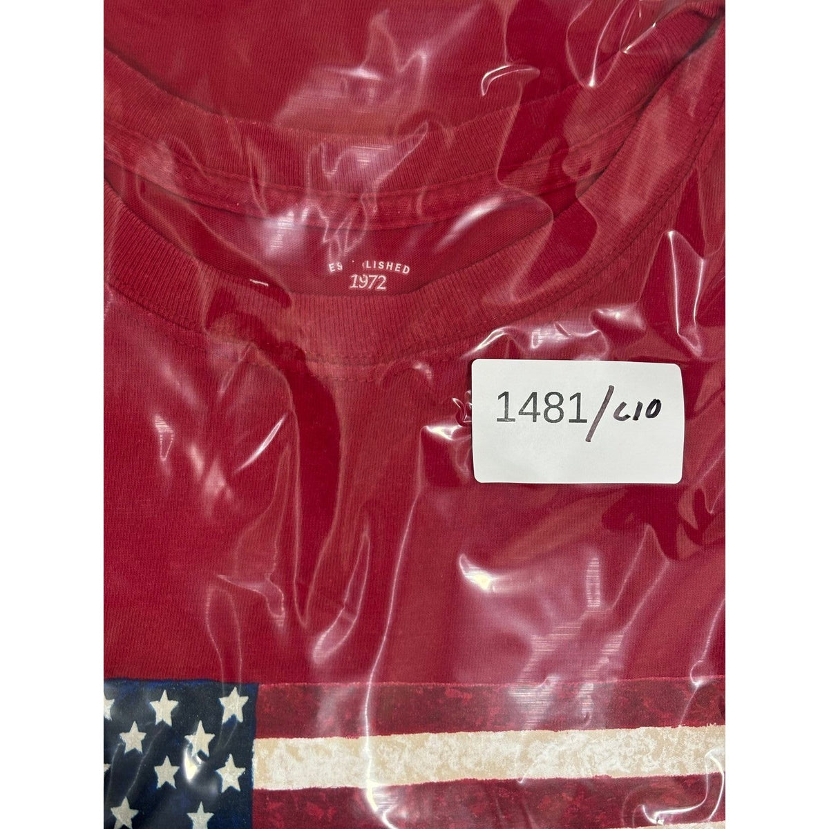 Faded Glory L Red American Flag Graphic T-Shirt Mens Vintage Casual Summer 2011