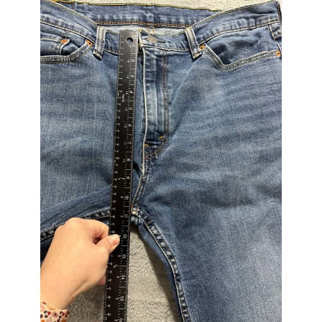 Levis 514 Jeans Men 38x30 Straight Medium Wash Denim Classic Casual Faded