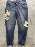 Maurices Women's Blue Floral Print Jeans Size 17/18
