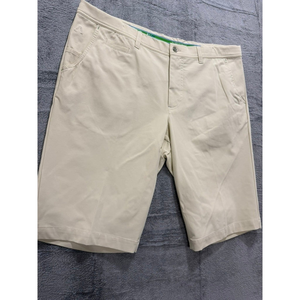 Alberto Golf Shorts Mens EU 58 US 42 Beige Performance Stretch Cooler Modern Fit