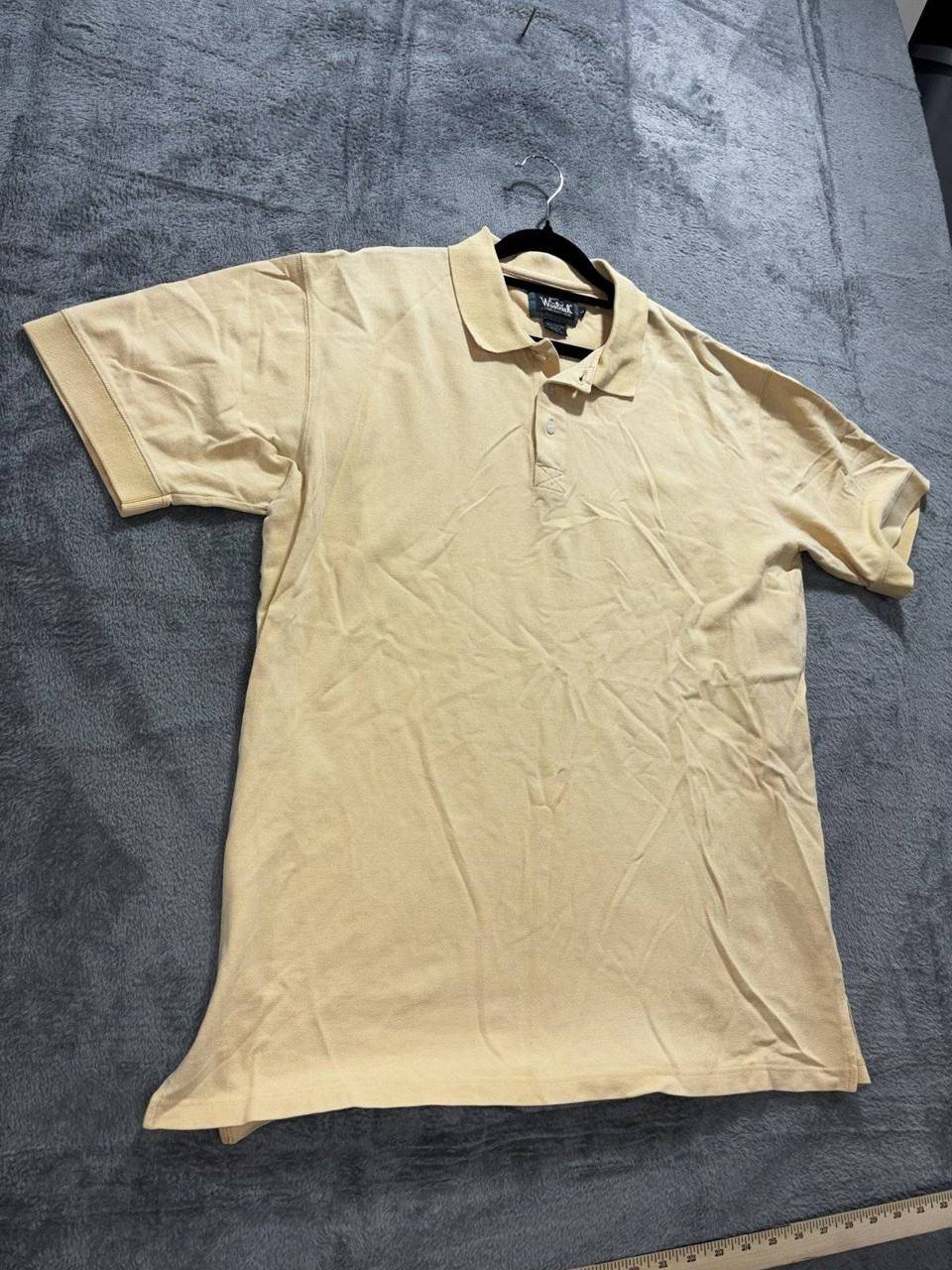 Woolrich Men's Yellow Short Sleeve Polo Shirt Size L, photo 3 of 8