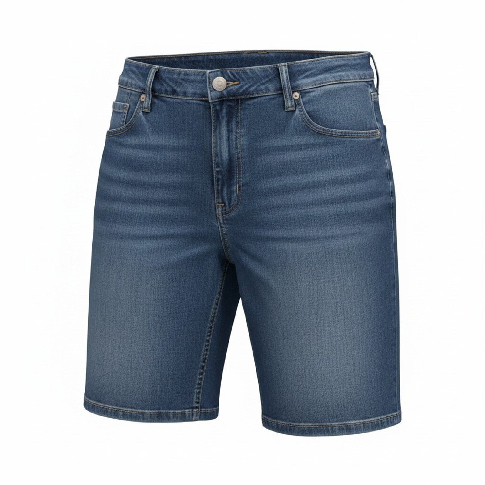 Torrid Womens Size 20 Bermuda Denim Shorts Medium Wash Blue Stretch Plus Size