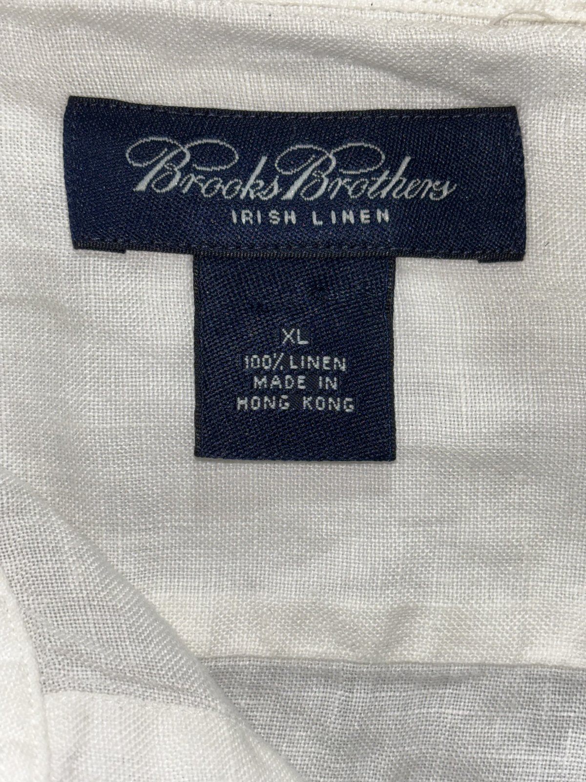 Brooks Brothers Men's White Irish Linen Shirt XL, photo 8 of 8