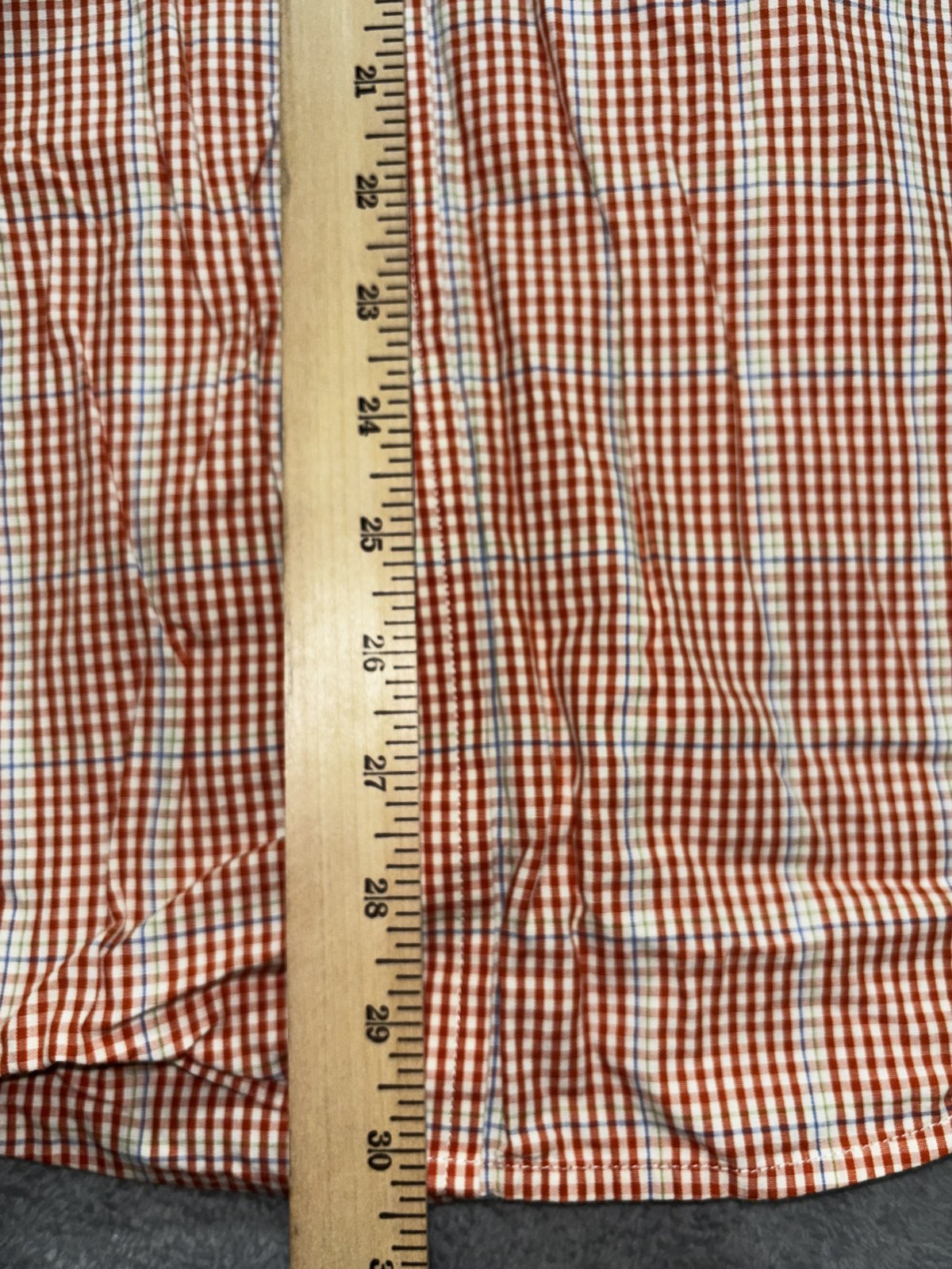 Bobby Jones Mens XL Orange White Gingham Long Sleeve Button Up Shirt Preppy