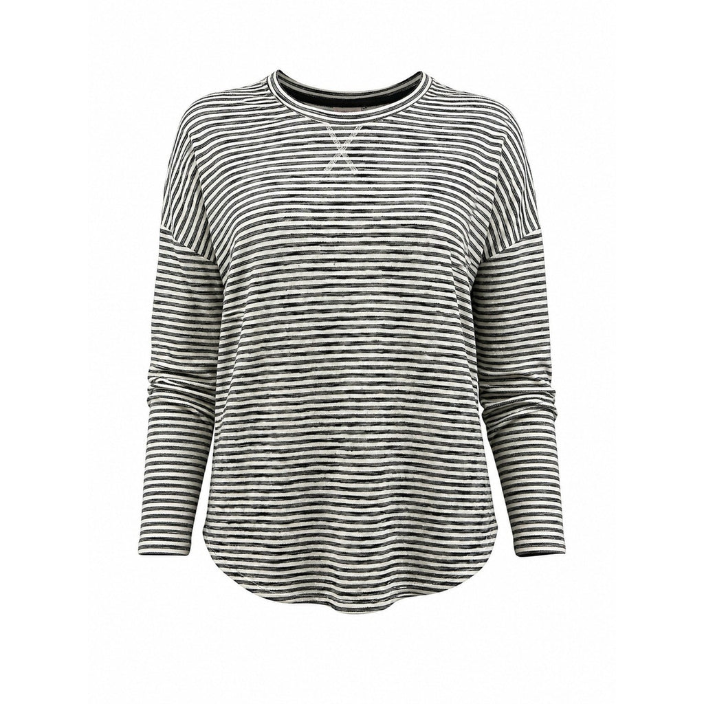 Coastal Comfort Striped Long Sleeve Top Womens XXL Stretch Casual Soft
