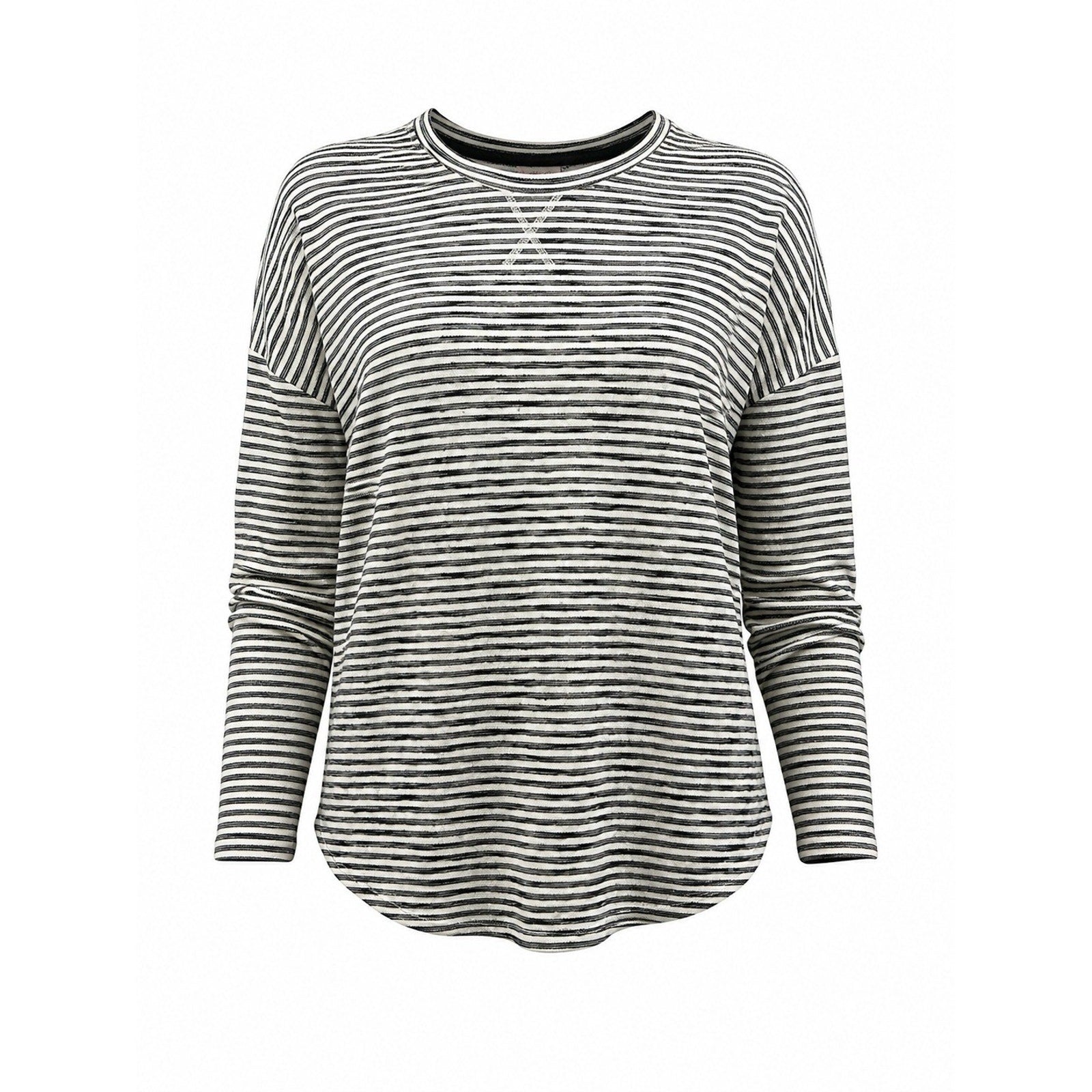 Coastal Comfort Striped Long Sleeve Top Womens XXL Stretch Casual Soft
