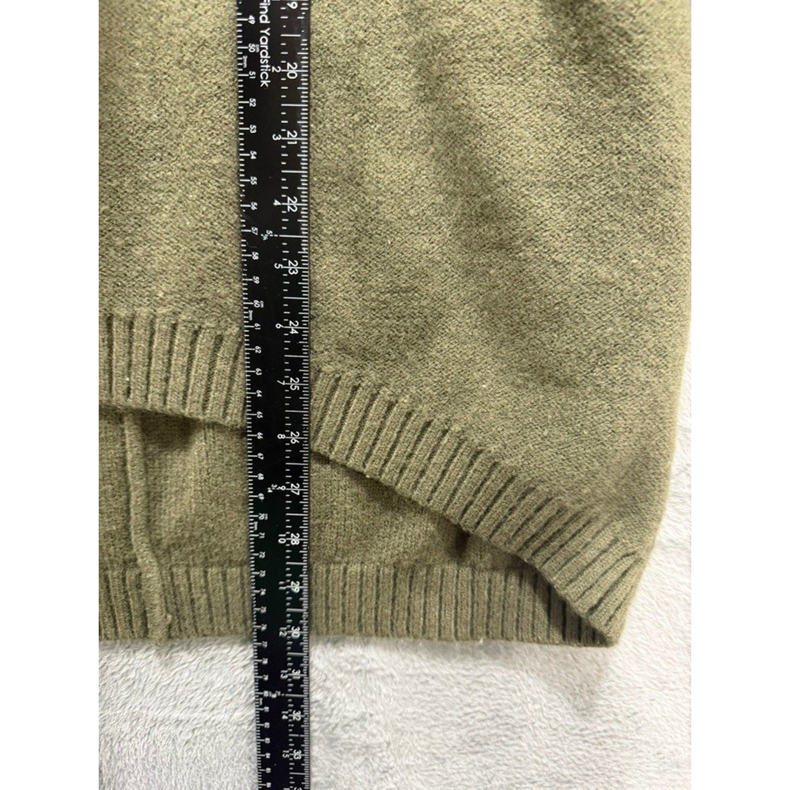 Urban Daizy Olive Green Cowl Neck High Low Poncho Sweater Womens Large Boho