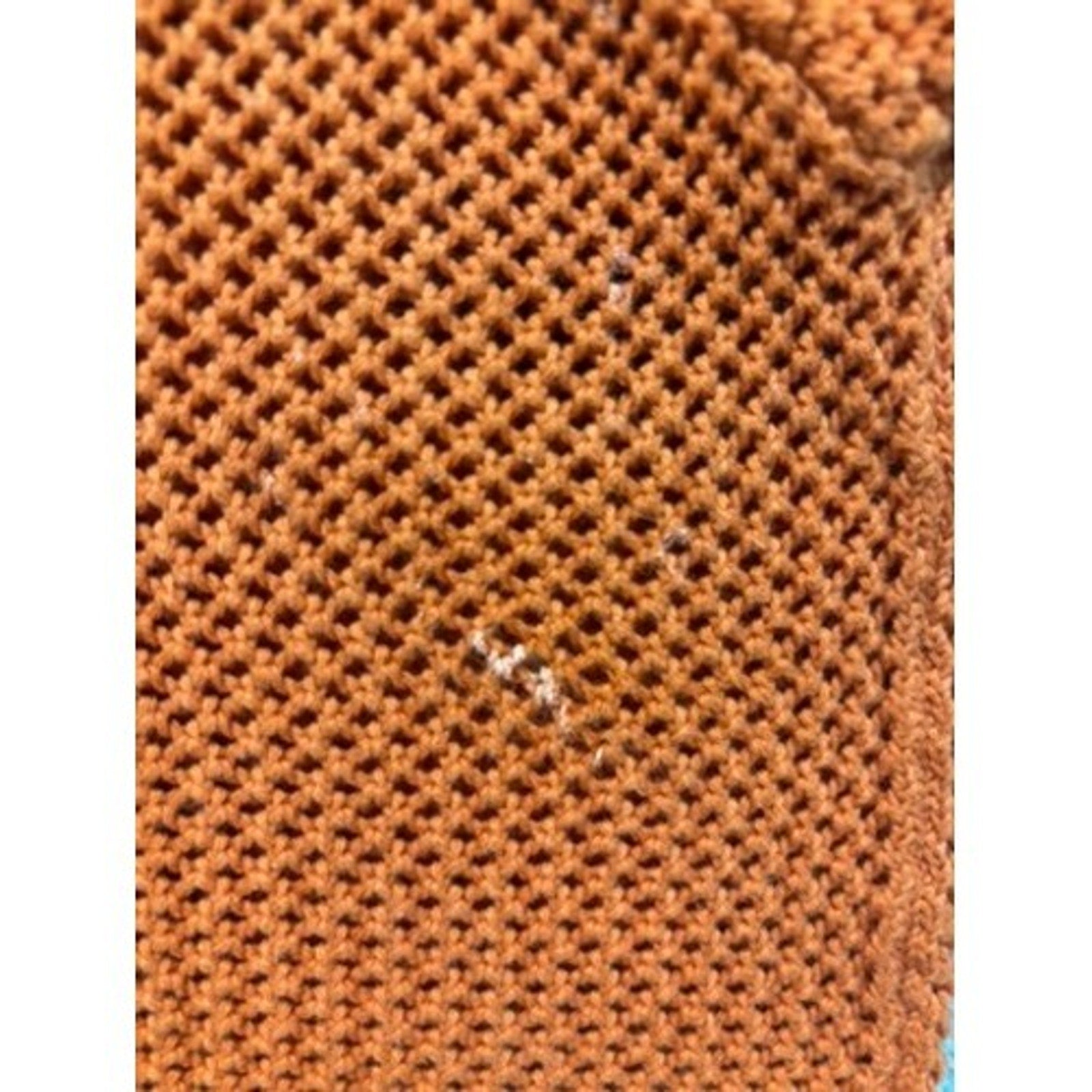THML XS Orange Womens Open Knit Short Sleeve Sweater Boho Casual Festival Spring