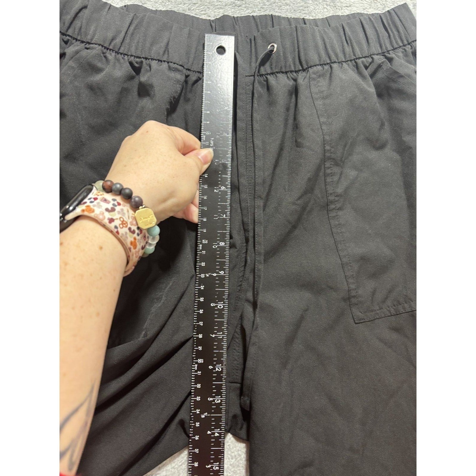 Old Navy Active Womens L Tall Black StretchTech Cargo Jogger Pants Hike Travel