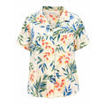 Alfred Dunner Button Up Shirt Womens 16 Tropical Floral Rayon Camp Casual