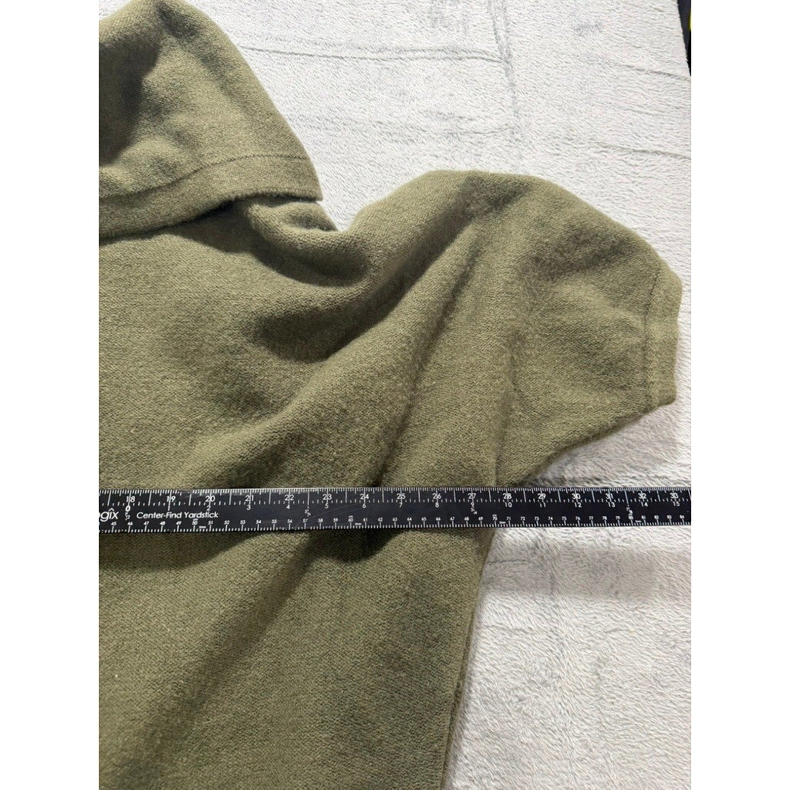 Urban Daizy Olive Green Cowl Neck High Low Poncho Sweater Womens Large Boho