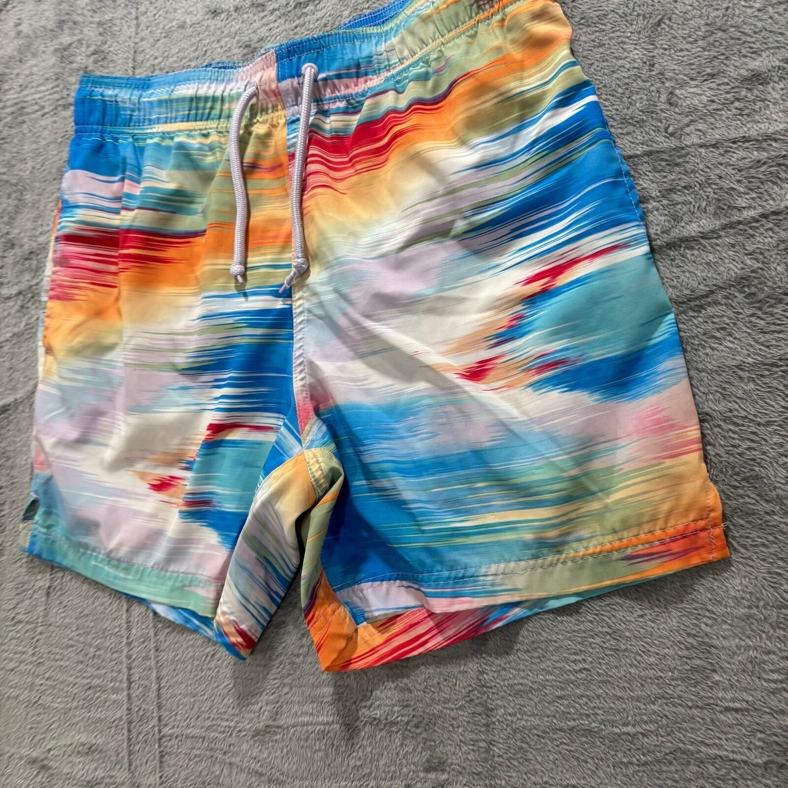 George M Multicolor Swim Trunks Mens Festival Casual Beach Shorts