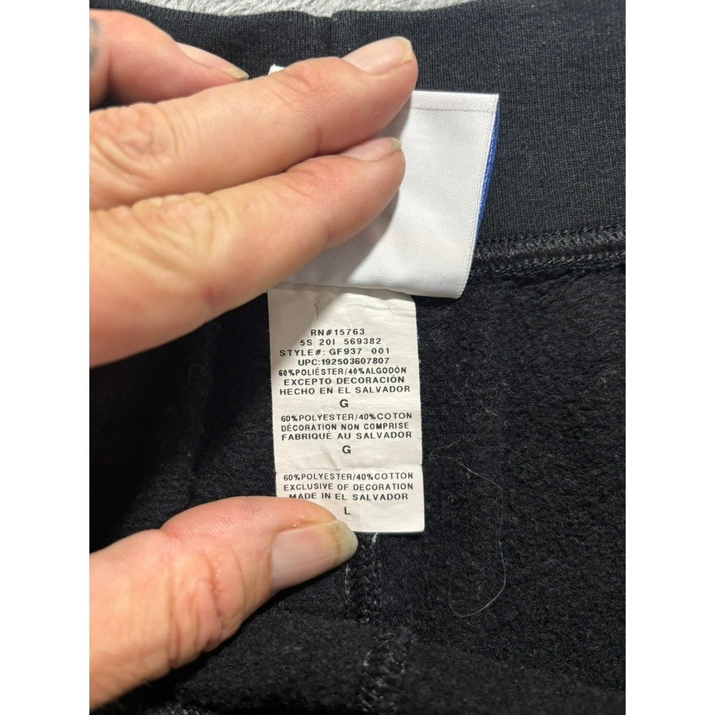 Champion Womens L Black Joggers Sweatpants Athleisure Casual Fleece Cozy Sporty