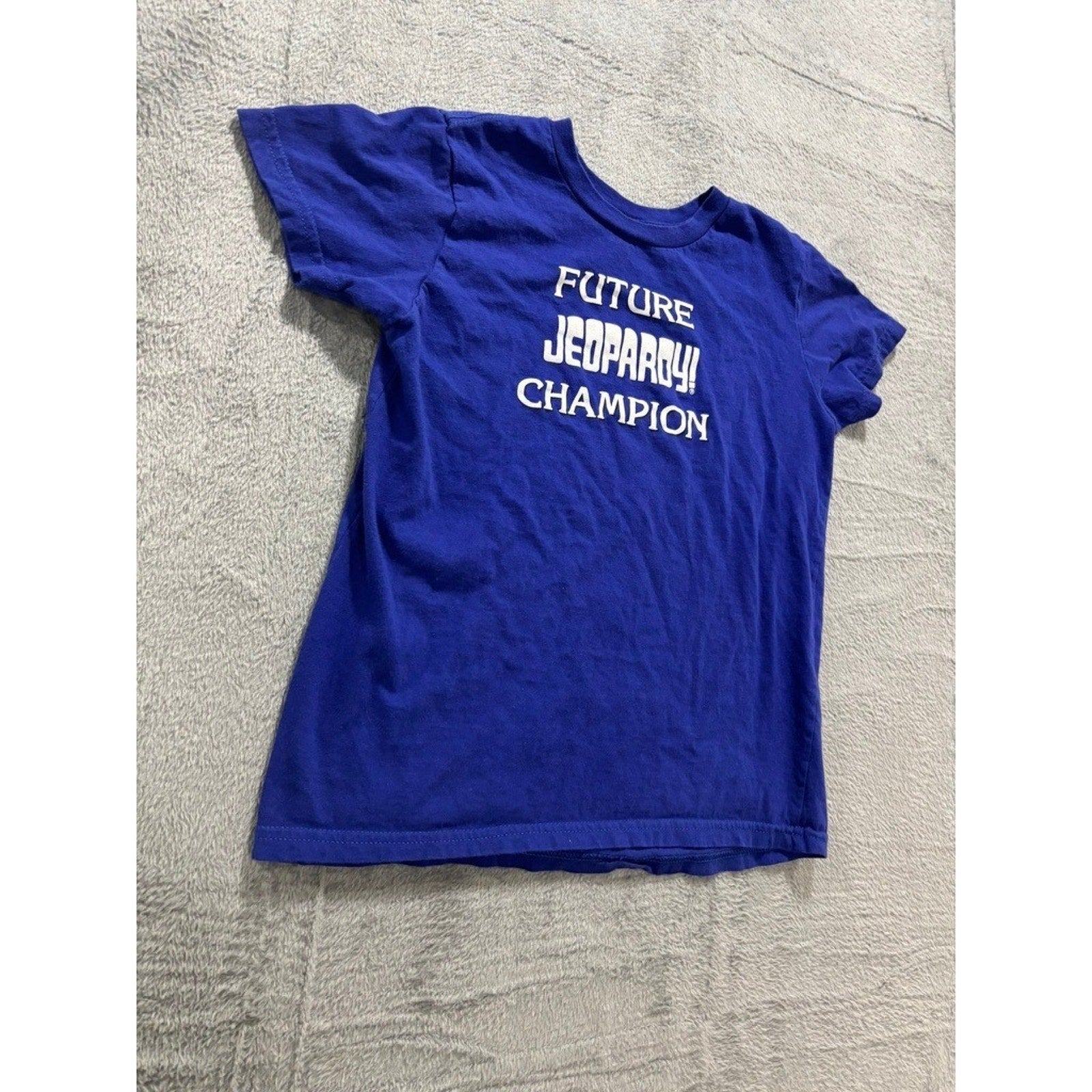American Apparel Kids Future Jeopardy Champion Graphic T-Shirt Blue Size 10