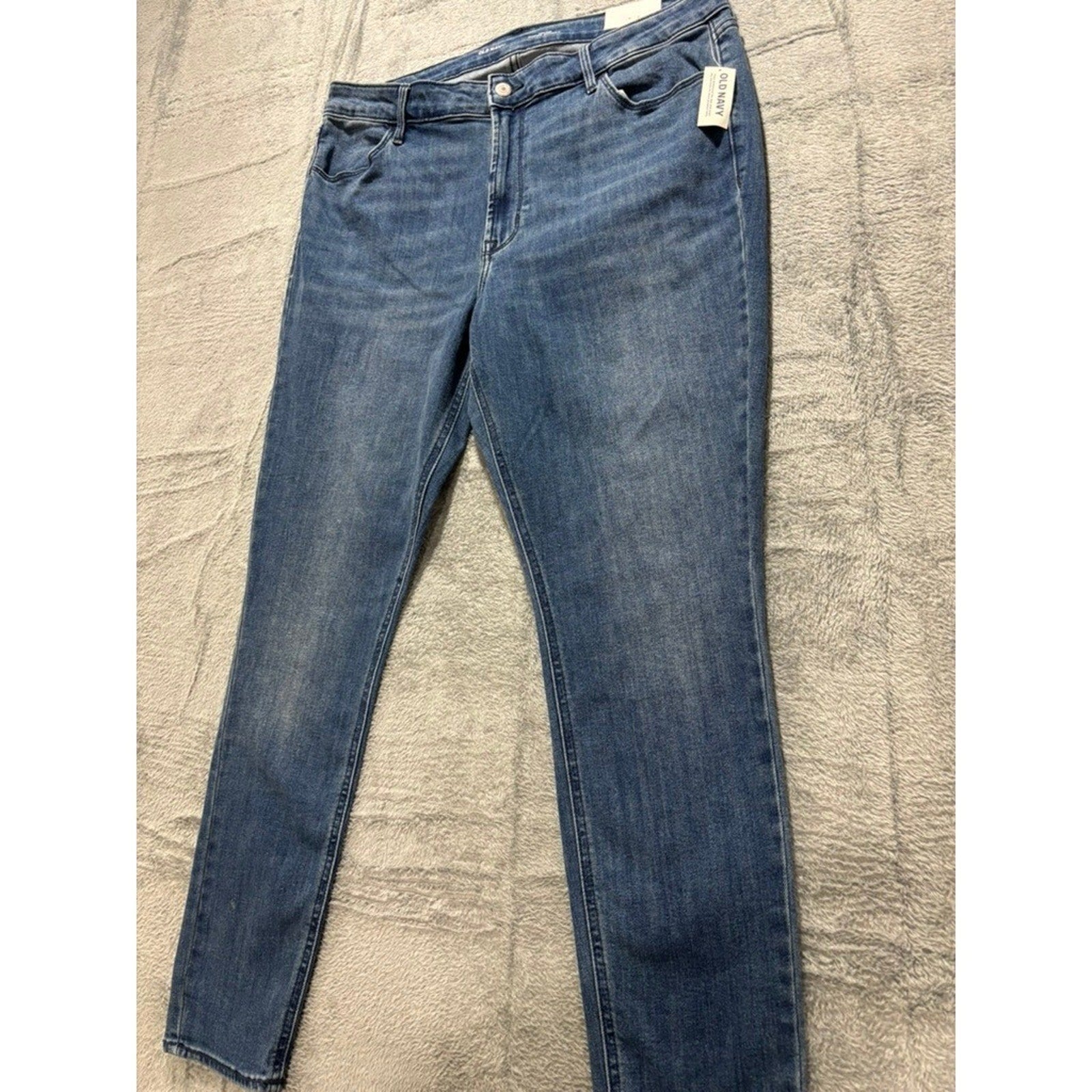 NWT Old Navy Jeans Women 16 High Rise Super Skinny Blue Denim Stretch Y2K Casual