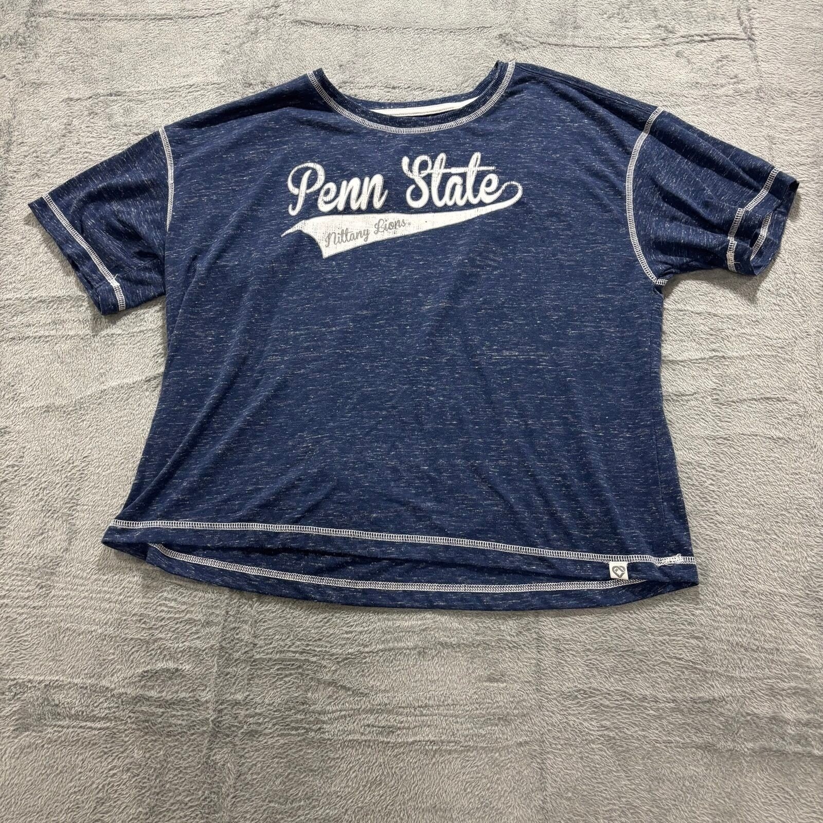 Colosseum XL Blue Penn State Womens T-Shirt Casual Vintage Style Short Sleeve