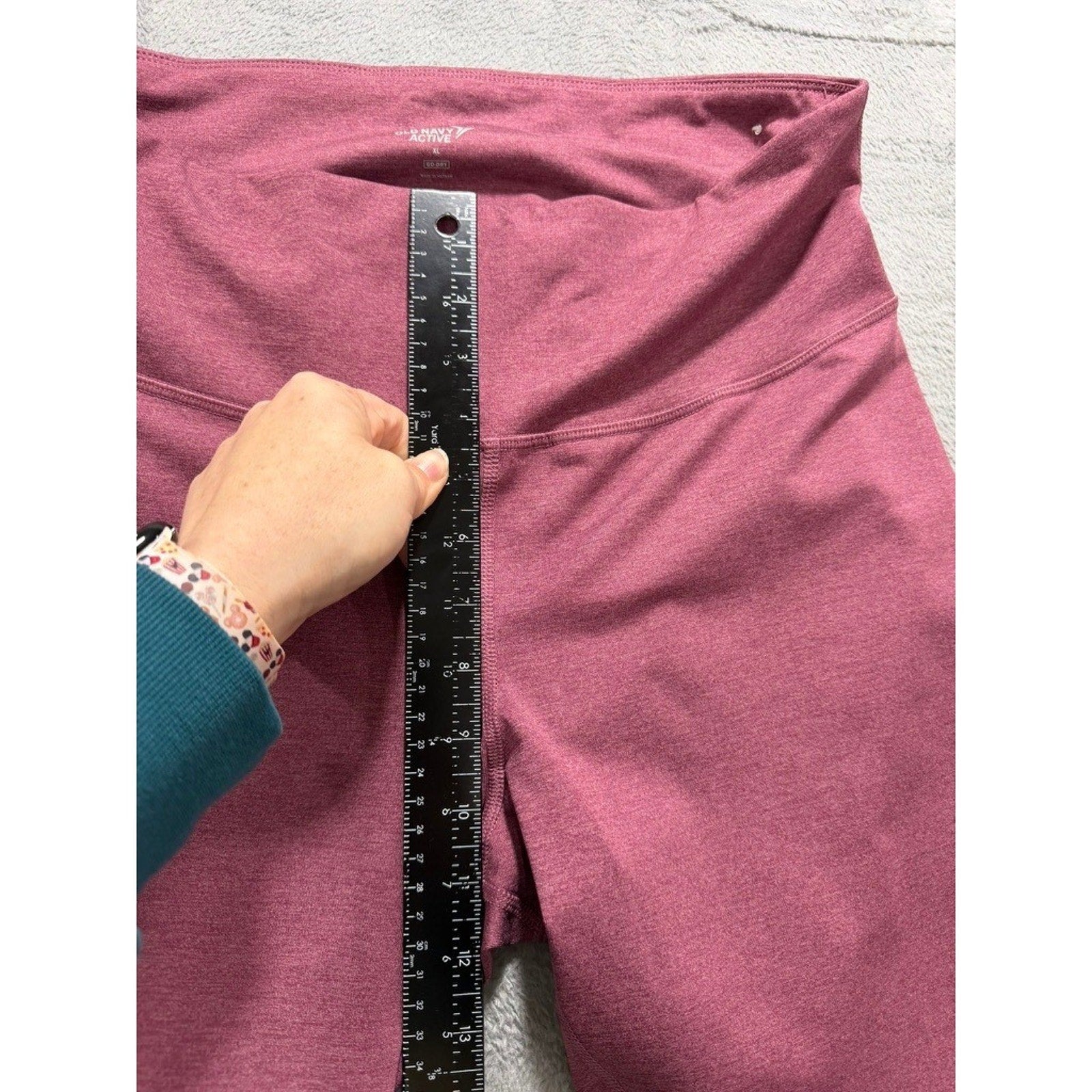 Old Navy Active Go-Dry Colorblock High Rise Leggings XL Plum Mauve Workout
