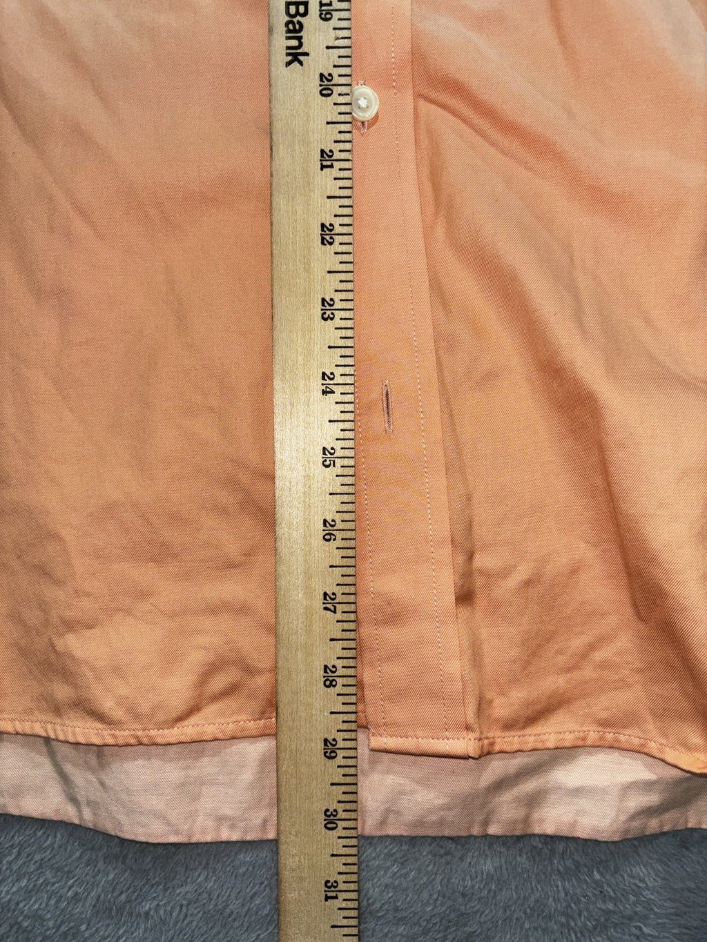 Banana Republic Mens L 16-16 1/2 Orange Long Sleeve Button Up Dress Shirt Slim