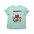 Peanuts Hybrid Womens XL Mint Green Snoopy Graphic T-Shirt Casual Vintage Style