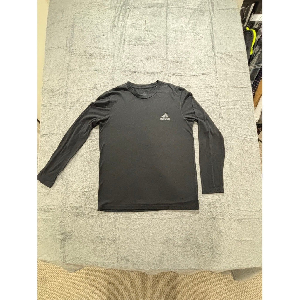 Adidas M Black Long Sleeve Ultimate 2.0 Tee Womens Athleisure Casual Workout