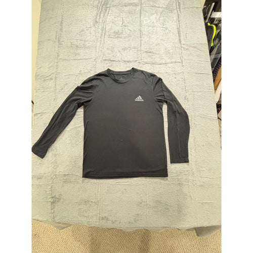 Adidas M Black Long Sleeve Ultimate 2.0 Tee Womens Athleisure Casual Workout