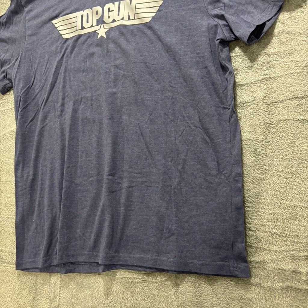 Top Gun XL Blue Graphic T-Shirt Womens Casual Vintage Movie Tee