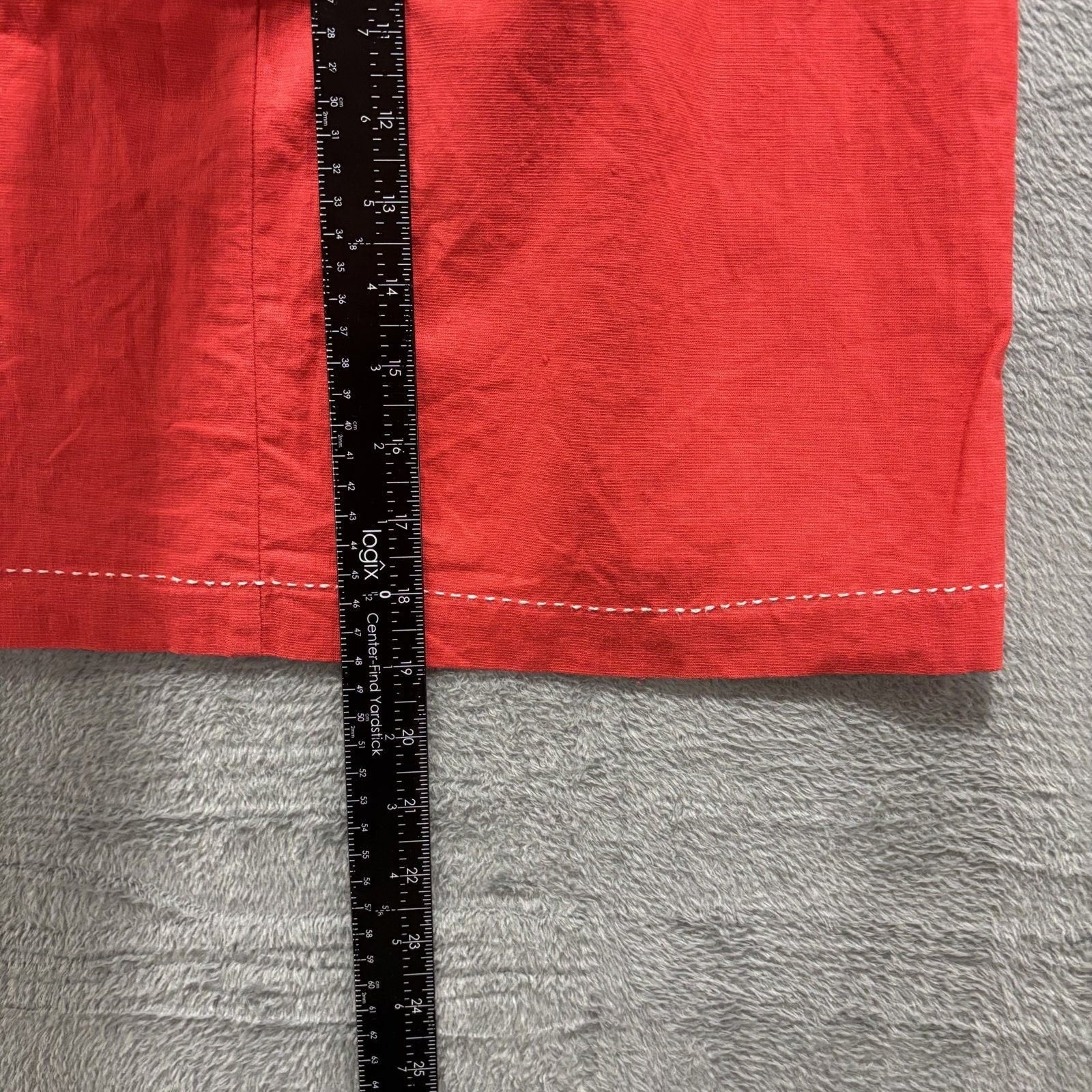 Harve Benard 14P Womens Red Linen Blend Mini Skirt Vintage Casual Boho