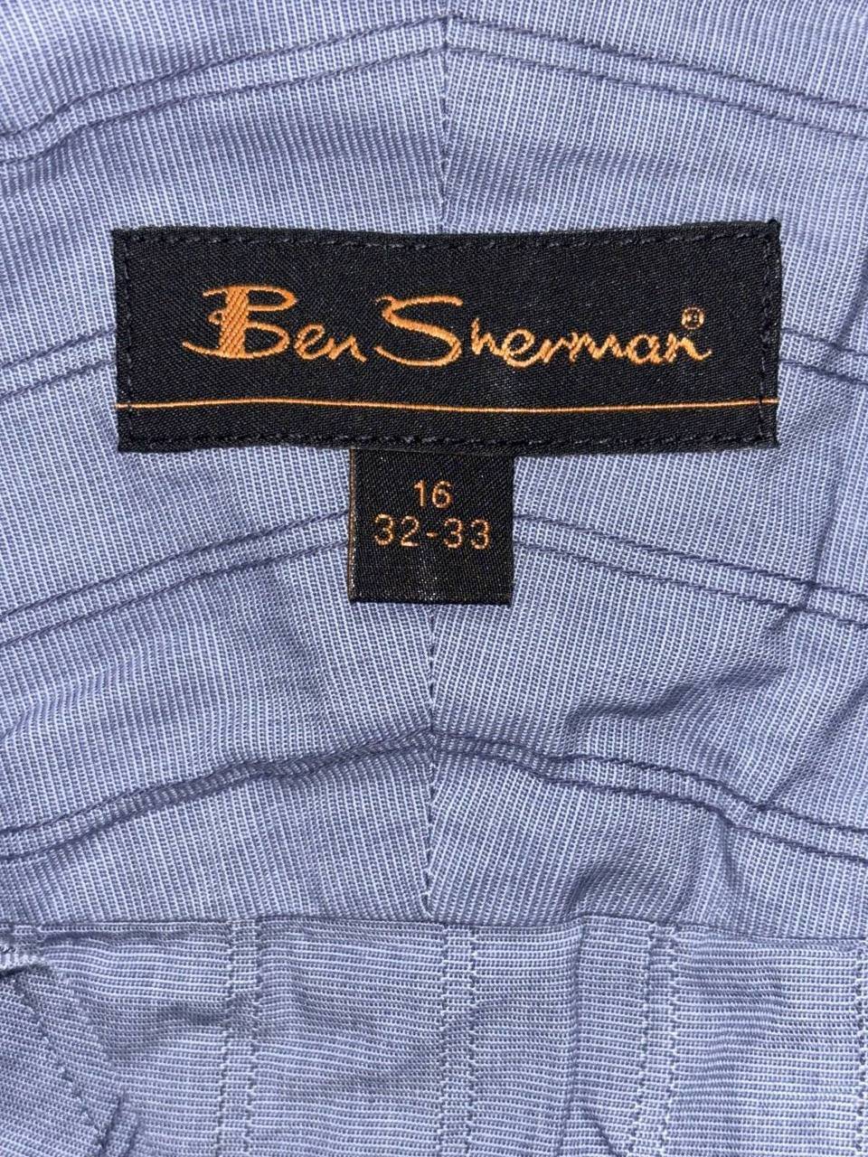 Ben Sherman Men's Blue Striped Dress Shirt 16 32-33, photo 9 of 11