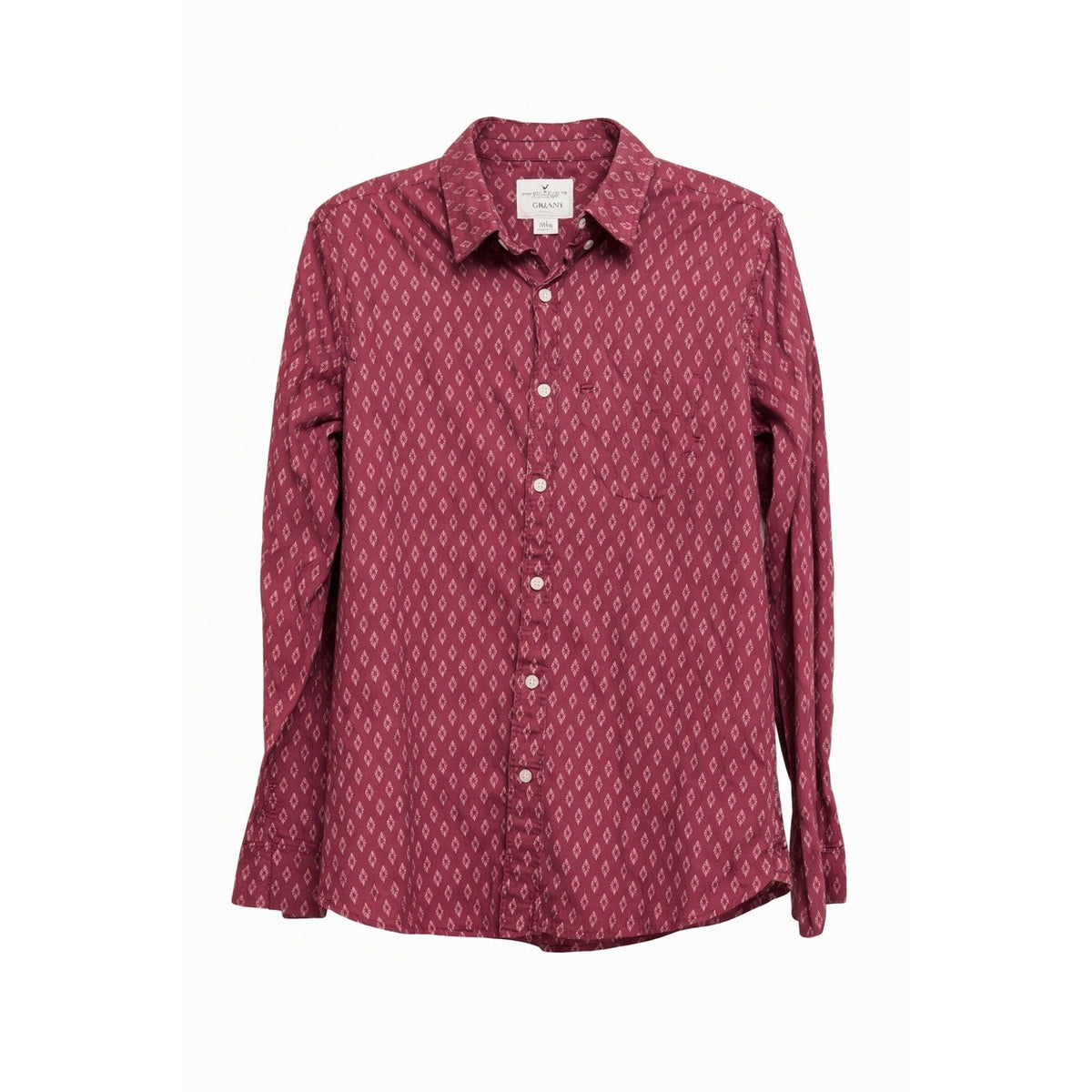 American Eagle Seriously Soft Classic Fit Button Up Shirt Men's Medium Pattern