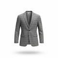 Mens 42R Gray Plaid Slim Fit Blazer Sport Coat Two Button Wool Blend Preppy
