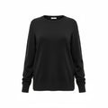 Time and Tru Womens XL Black Fine Gauge Pullover Sweater Crewneck Soft Knit Cozy