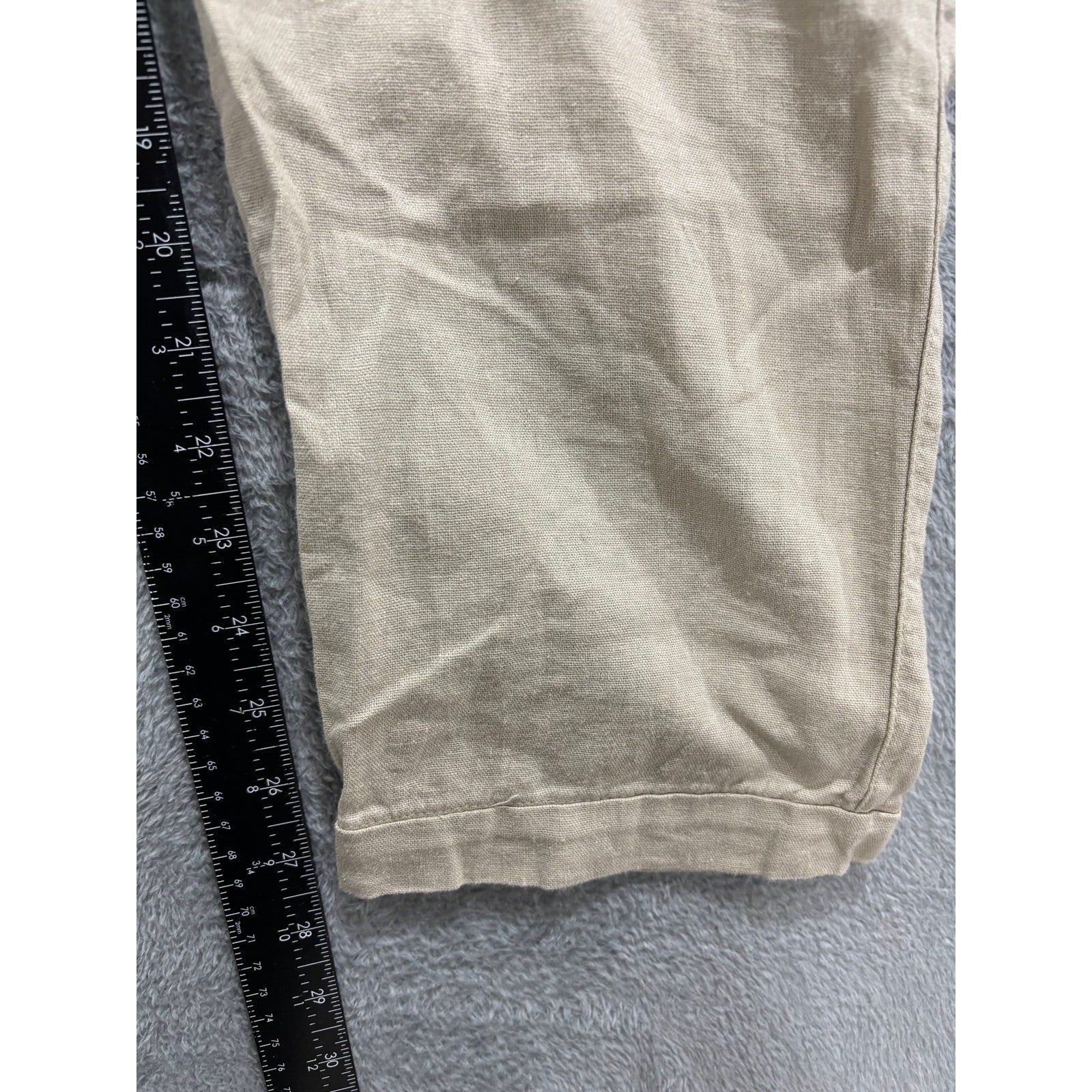 Old Navy L Tall Beige Womens Linen Blend Pants Boho Casual Cozy