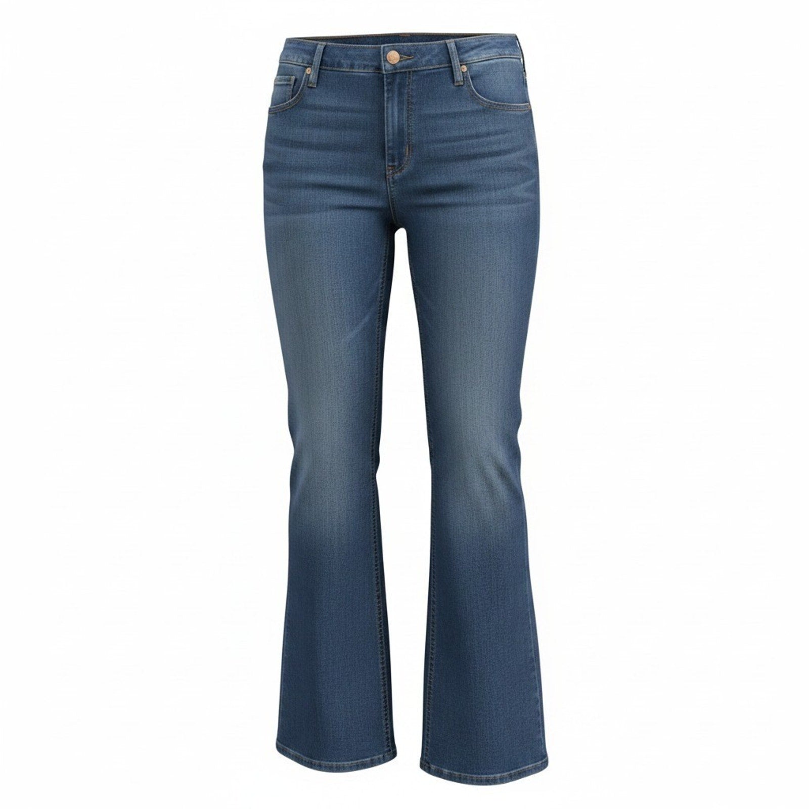 Daisy Fuentes Blue Bootcut Jeans Womens 16W Medium Wash Mid Rise Stretch Plus
