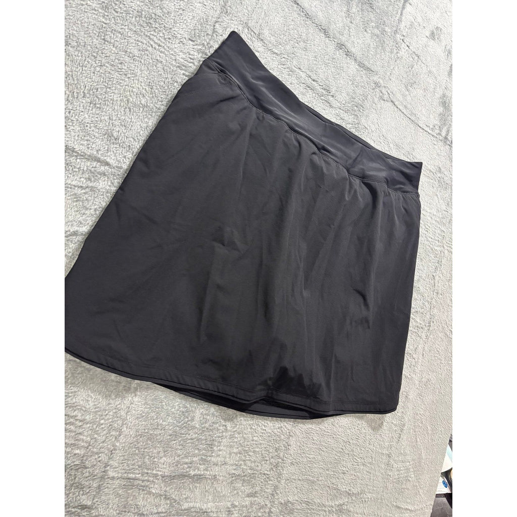 Lands' End 16W Black Skort Womens Athleisure Casual Activewear Shorts Skirt