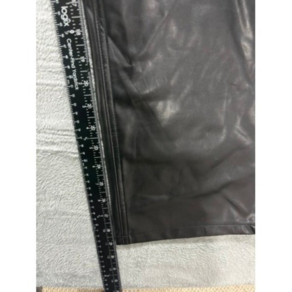 Abercrombie & Fitch Curve Love Loose High Rise Vegan Leather Pants Black 29 8