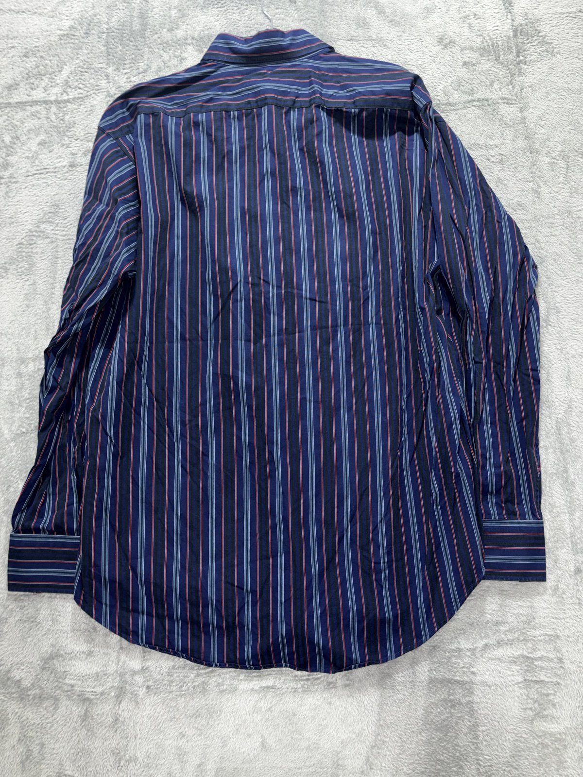 Johnston & Murphy Men's Navy Stripe Shirt Size XL, photo 4 of 9