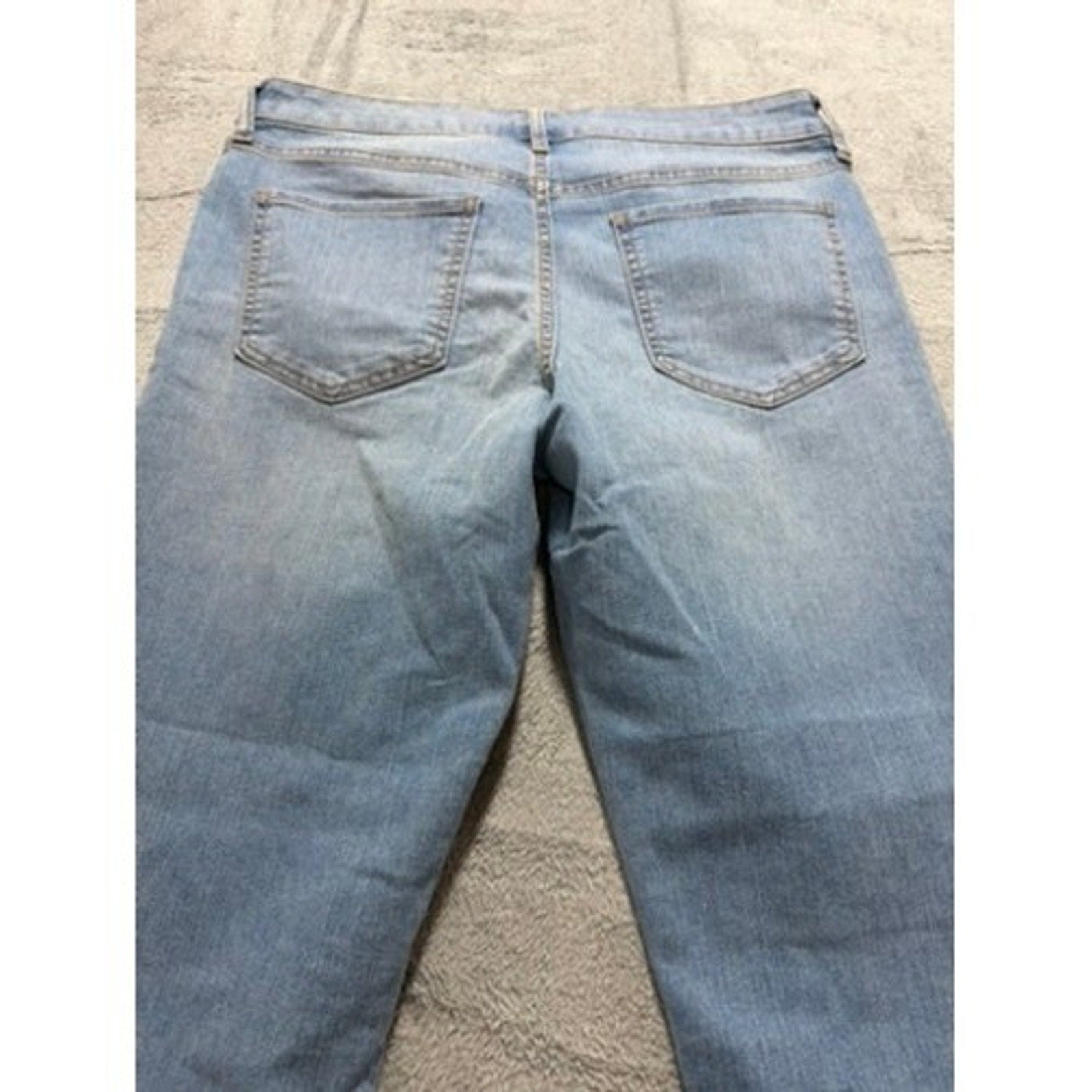 Old Navy Womens Super Skinny Mid Rise Light Wash Blue Denim Jeans Size 12