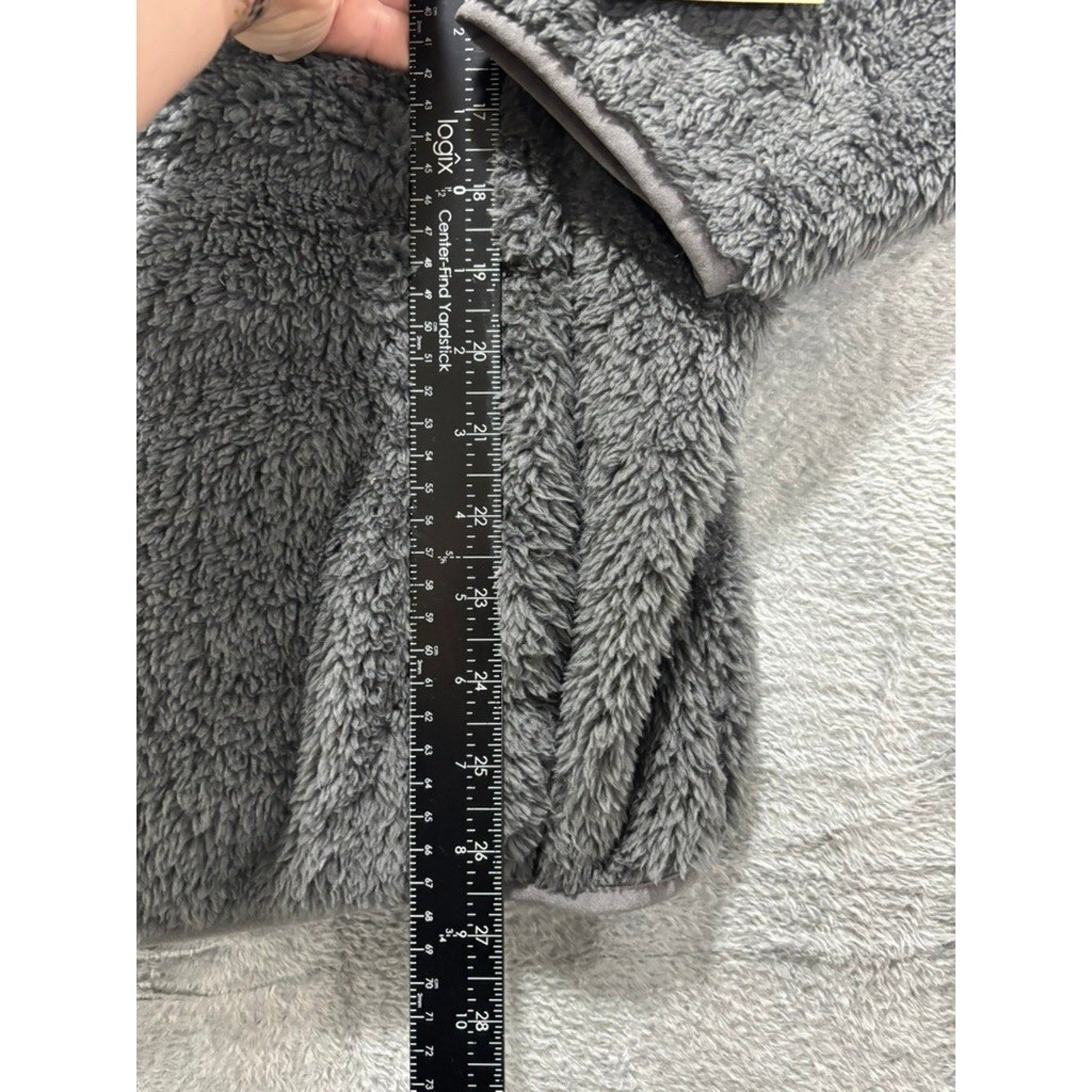 Stillwater Supply Co Sherpa Jacket Womens XXL Gray Fleece Full Zip Cozy Soft