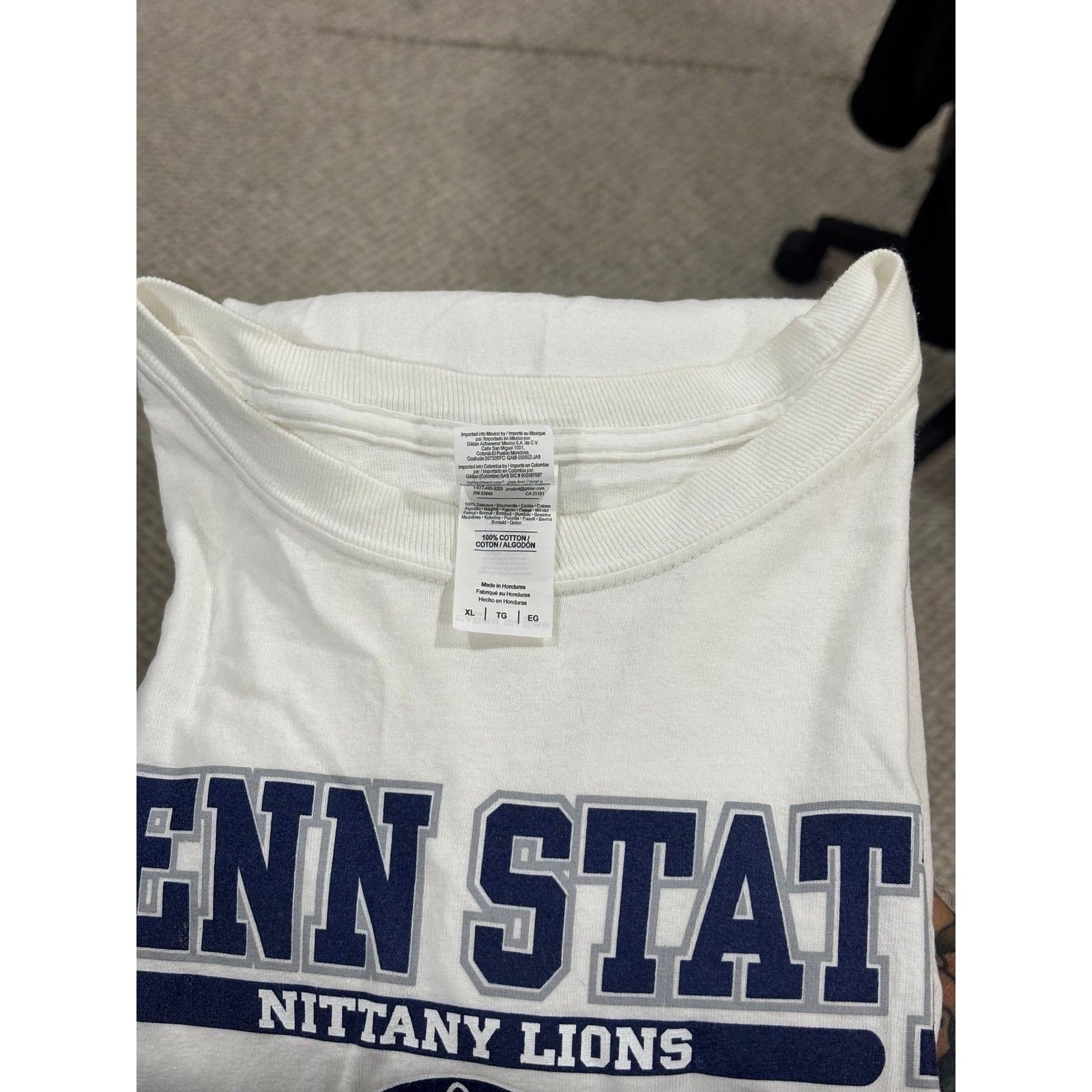 Penn State Nittany Lions XL White Long Sleeve T-Shirt Womens Casual Athleisure