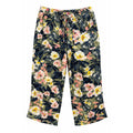 Westport Cropped Pants Womens XS Floral Pull On Elastic Waist Wide Leg