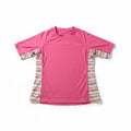 UV Skinz Womens 3XL Pink Rash Guard Swim Shirt Short Sleeve Casual Athleisure
