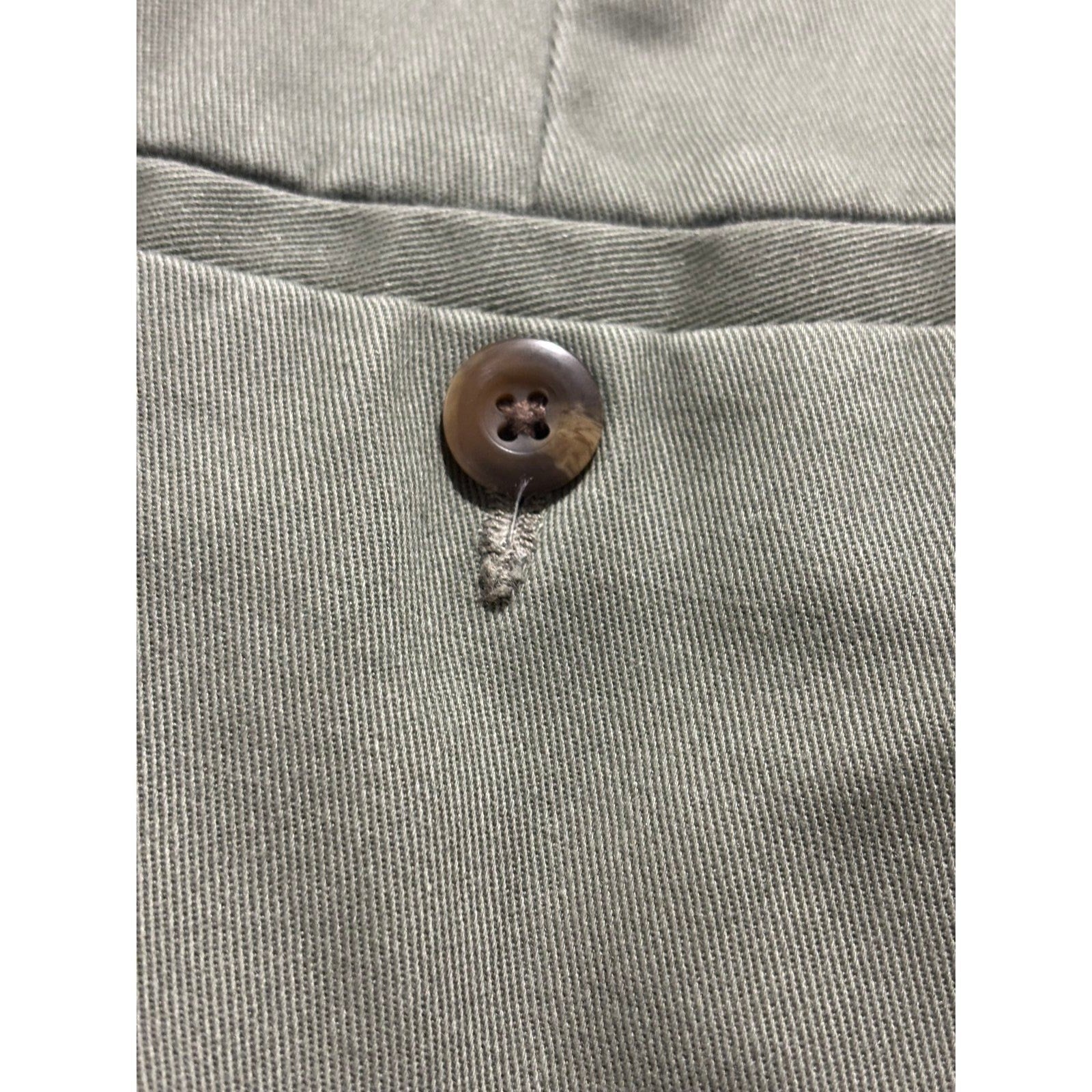 Haggar Black Label 36x32 Olive Green Chino Pants Mens Casual Preppy Vintage