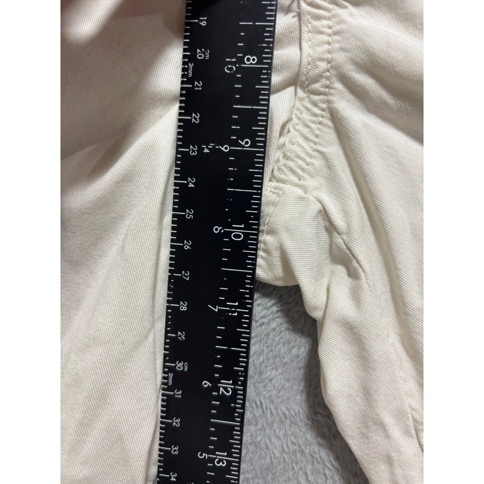 American Eagle 00 Womens Cream Cargo Pants Casual Utility Vintage Stretch Y2K
